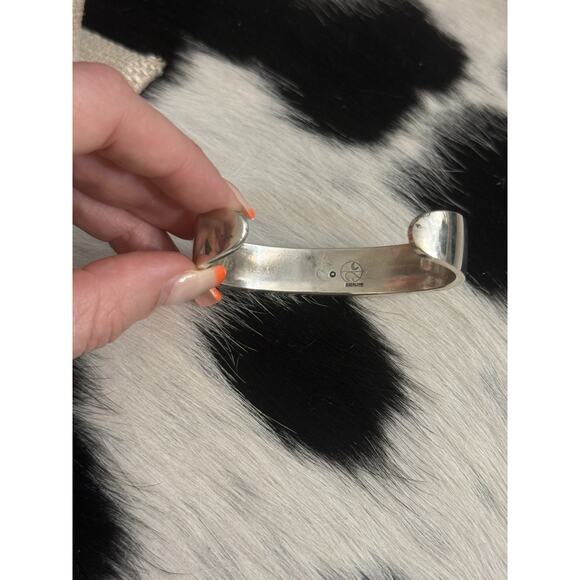 Native Turza Wells Andrew Shows Multistone Sterling Bear Cuff Bracelet Turquoise - Picture 12 of 16